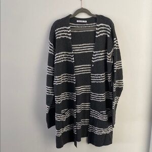 Striped Black and White Cardigan